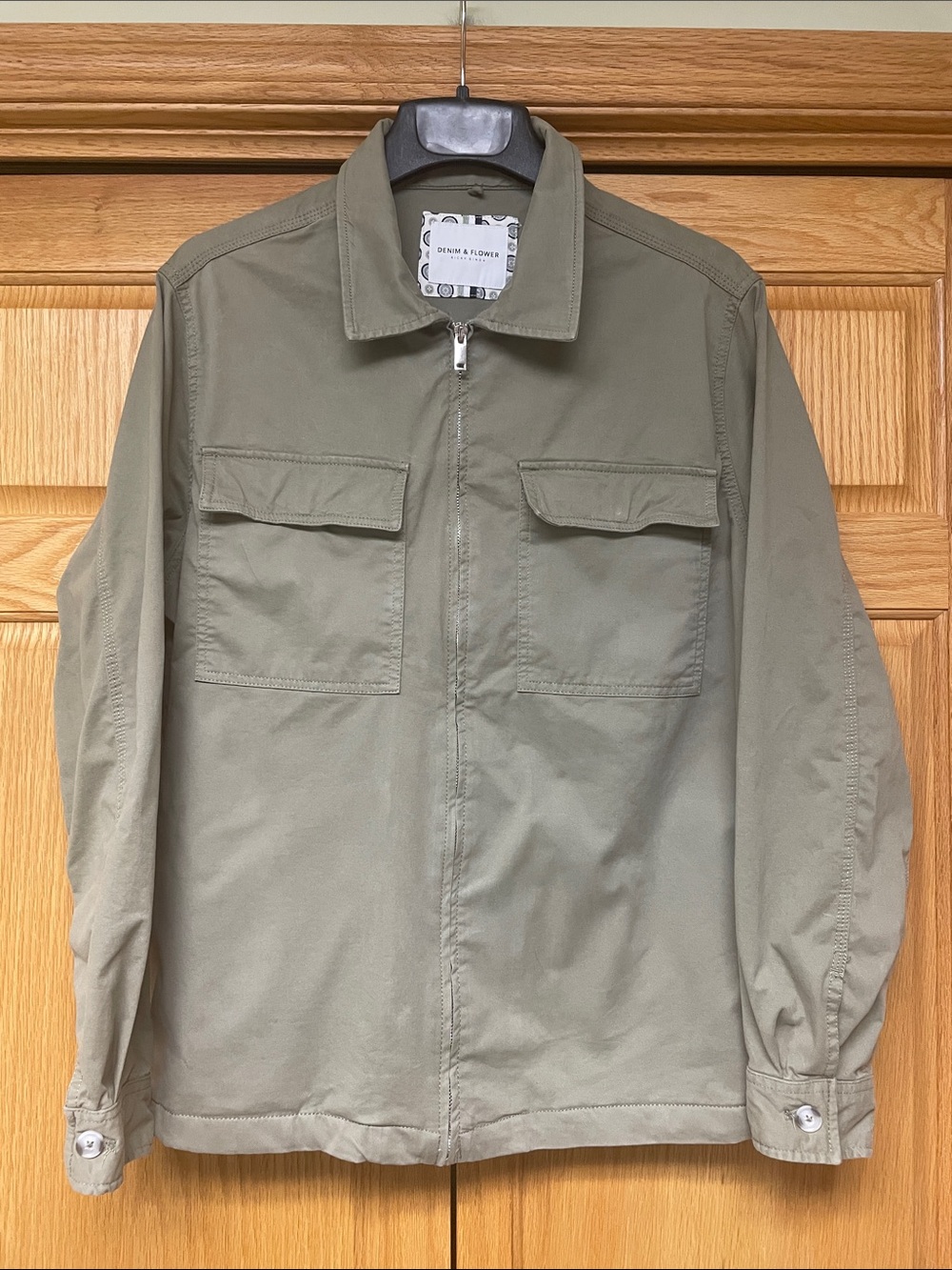 Denim & Flower Men's Utility Zip-Front Jacket - Size Large